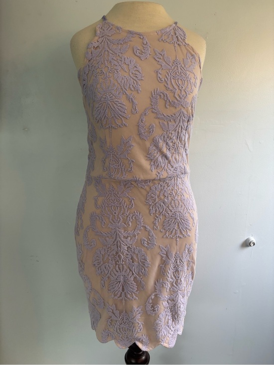 Hello Molly Dresses & Skirts - Hello Molly Lilac Lace Halter Mini Dress